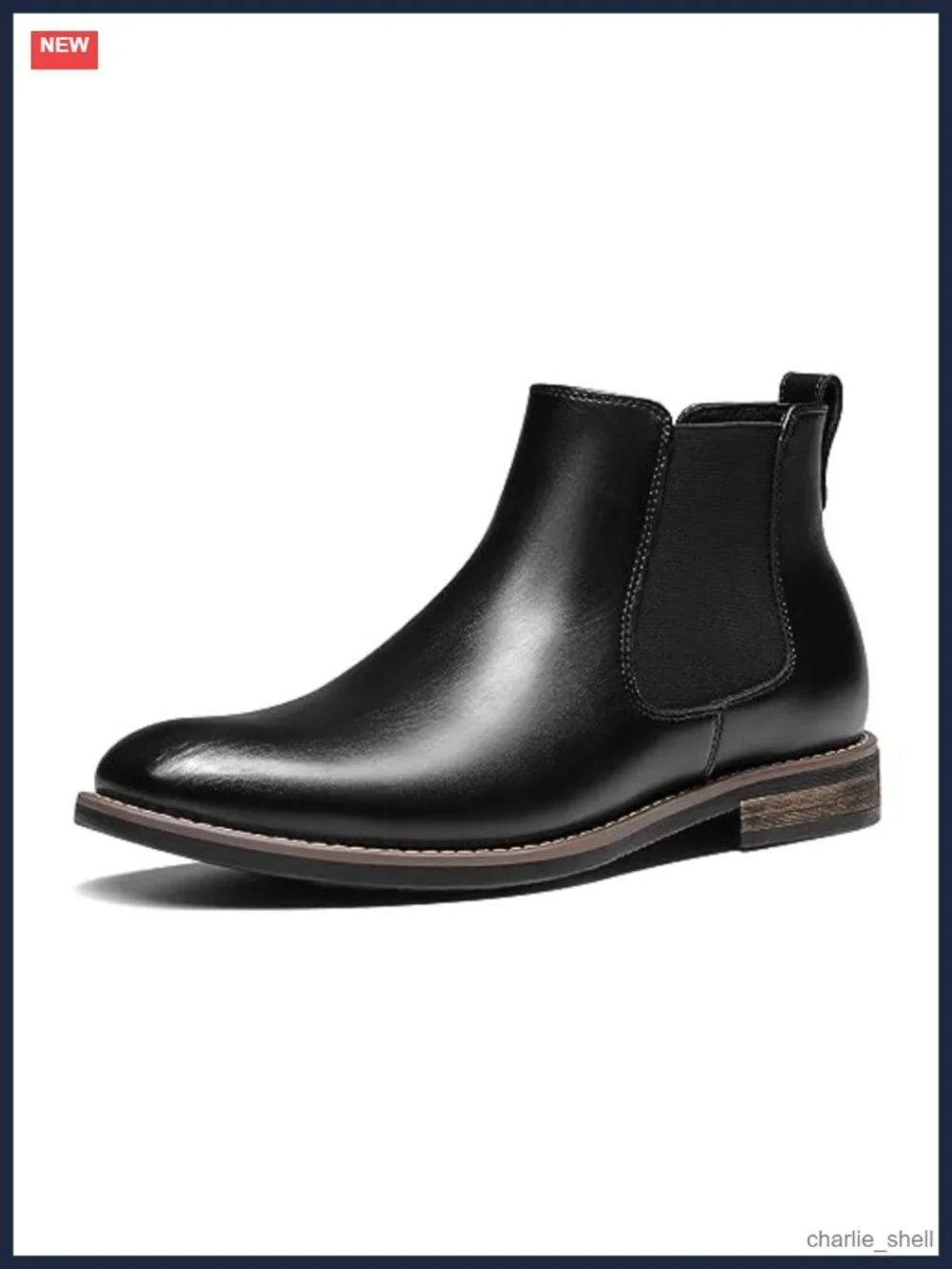 Men's Chelsea Ankle Dress Boots Faux Leather Smart Casual